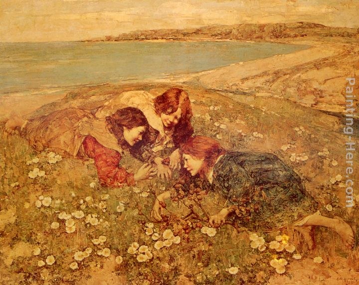 Edward Atkinson Hornel Captive Butterfly